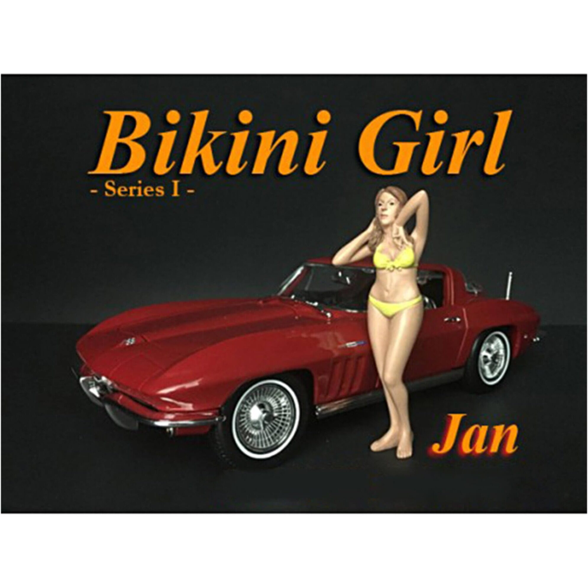 Jan Bikini Calendar Girl Figure for 1/24 Scale Models by American Diorama