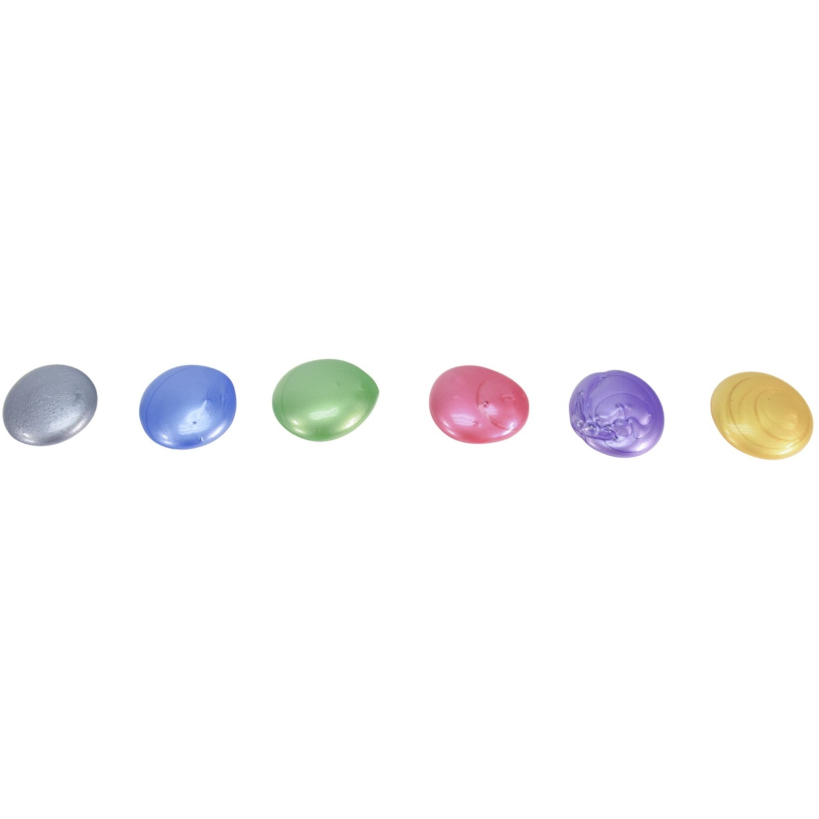 School Smart Washable Tempera Paint Set, Assorted Metallic Colors, Pint Set of 6