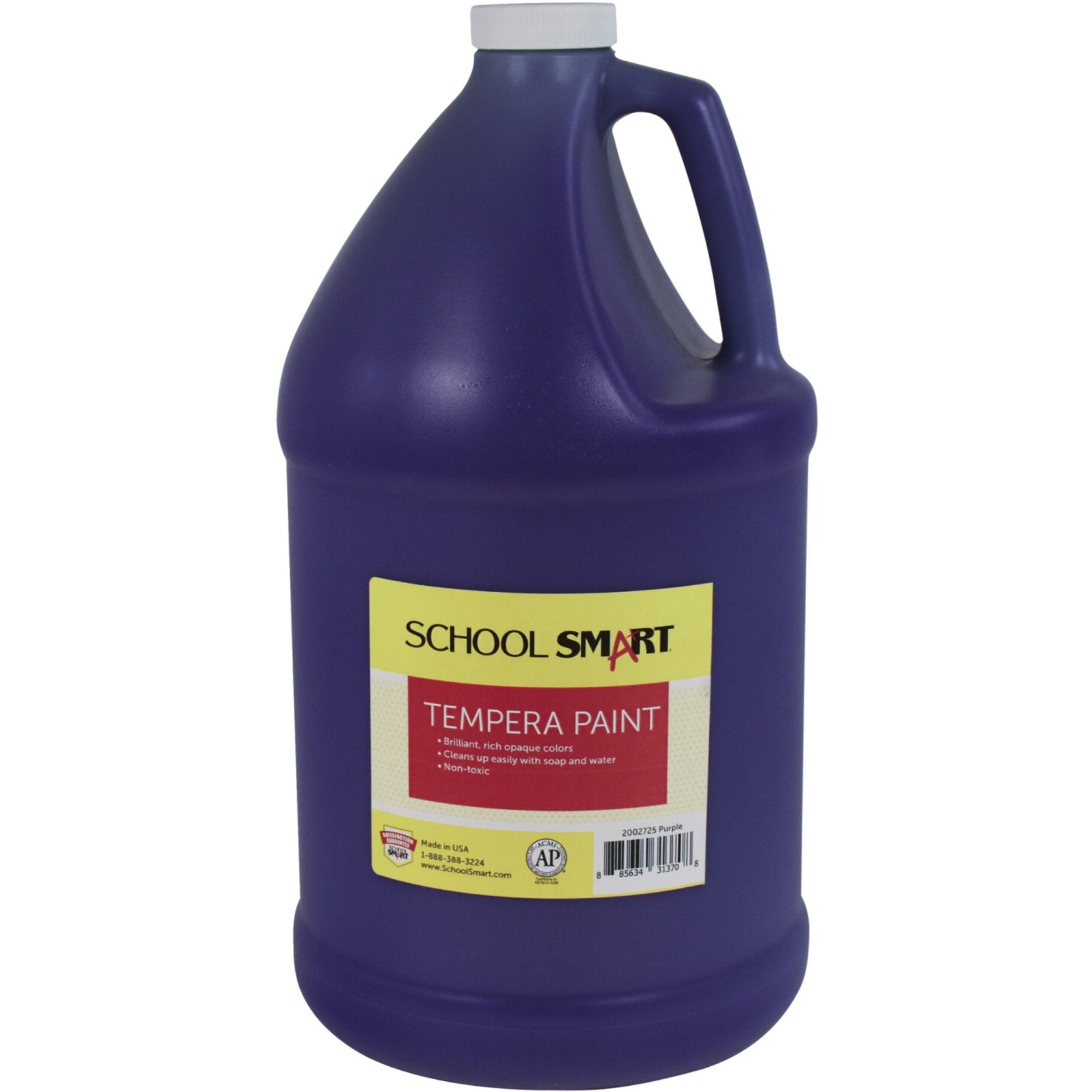 School Smart Tempera Paint, Gallon, Purple