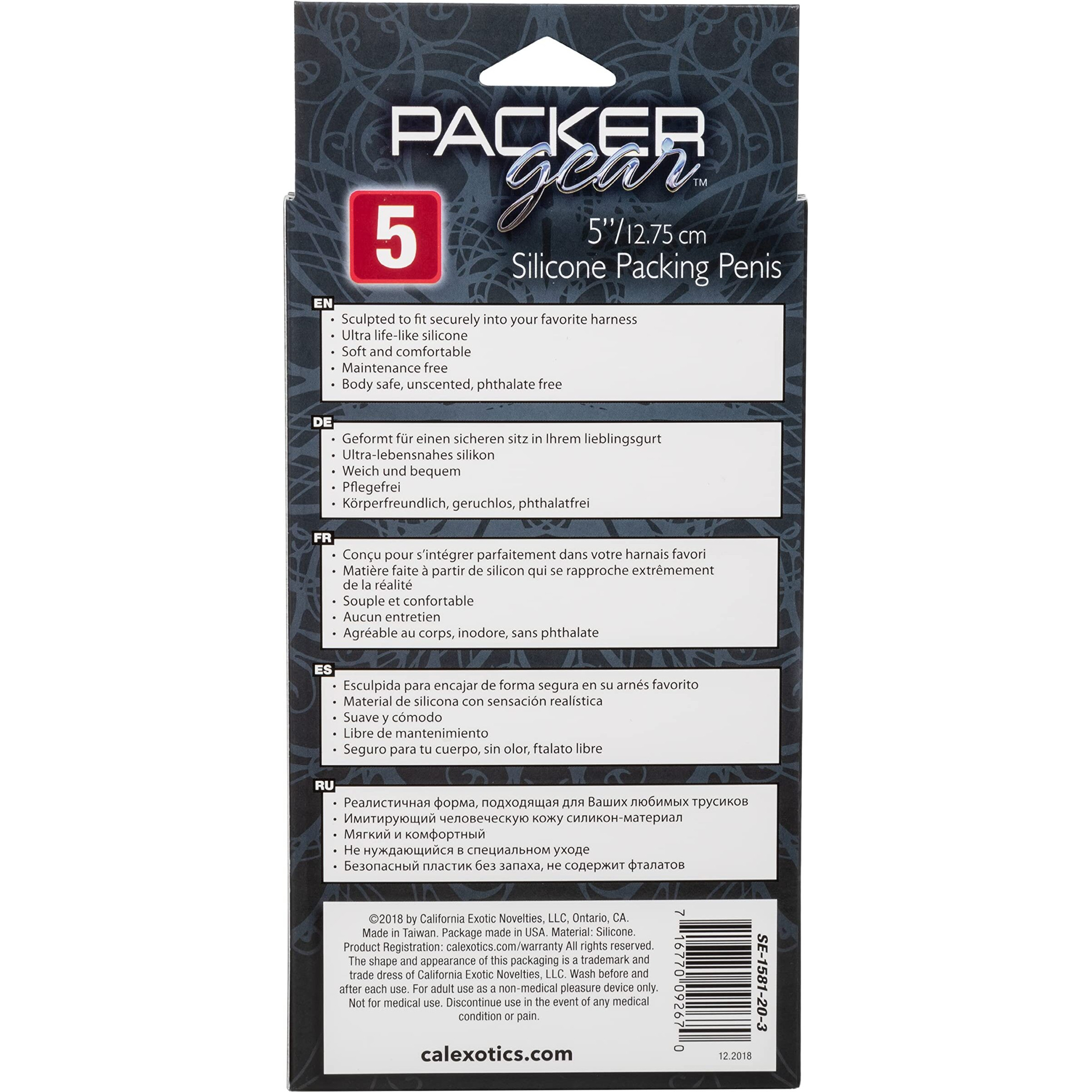 PACKER GEAR 5IN SILICONE PENIS IVORY