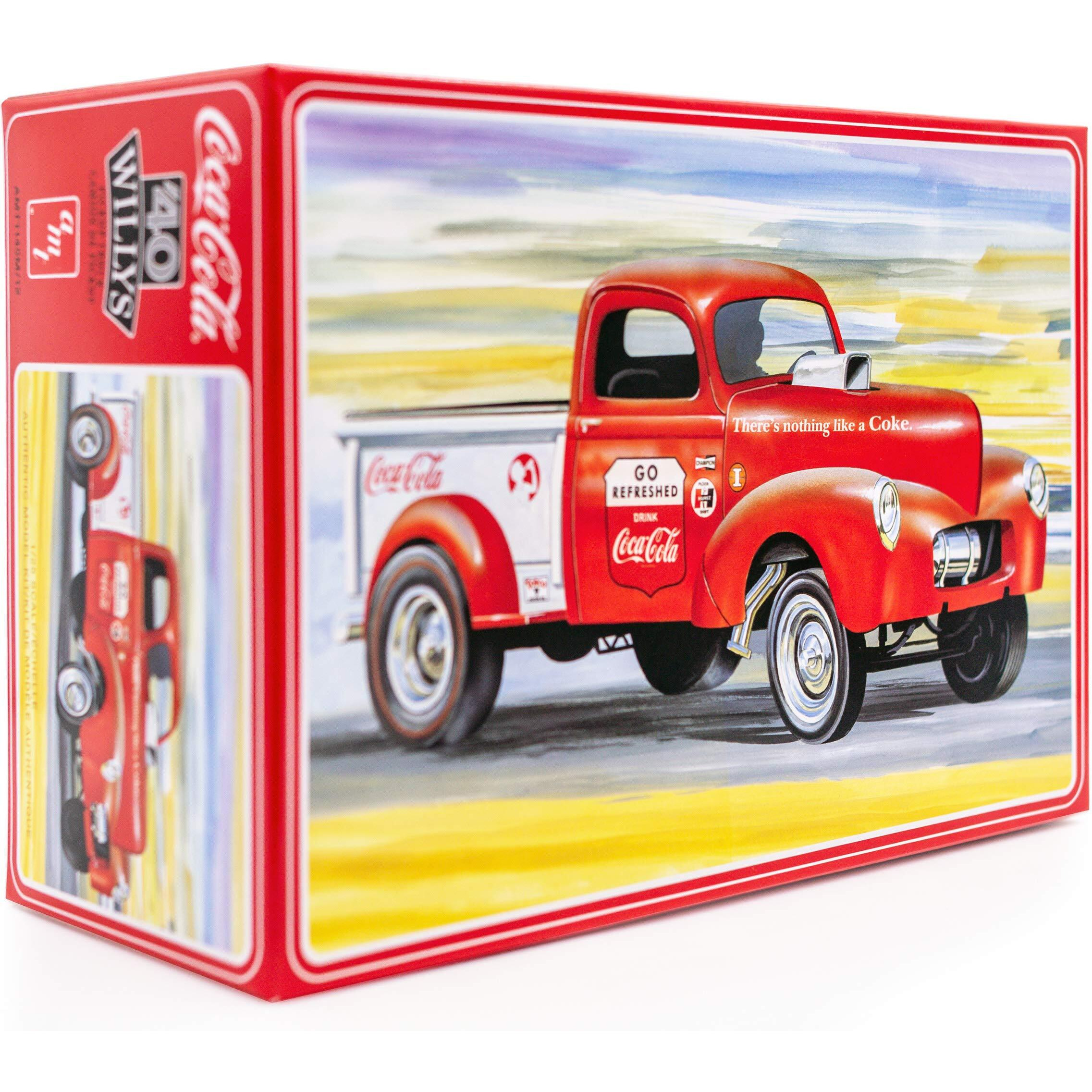 Skill 3 Model Kit 1940 Willys Gasser Pickup Truck &quotCoca-Cola" 1/25 Scale Model by AMT