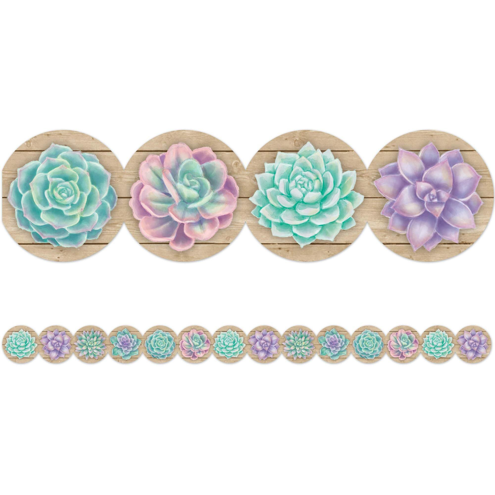 RUSTIC BLOOM SUCCULENTS DIECUT TRIM