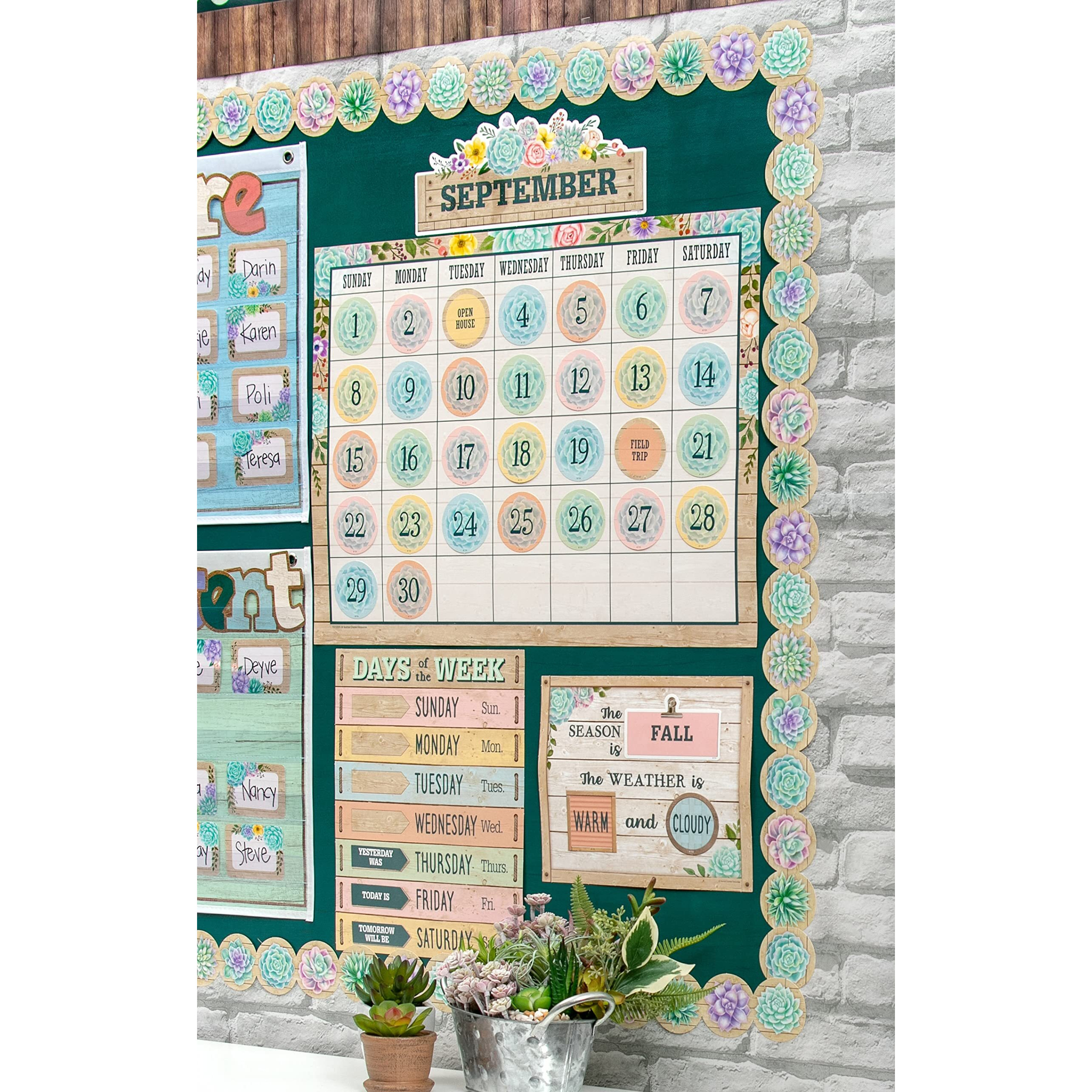 RUSTIC BLOOM SUCCULENTS DIECUT TRIM