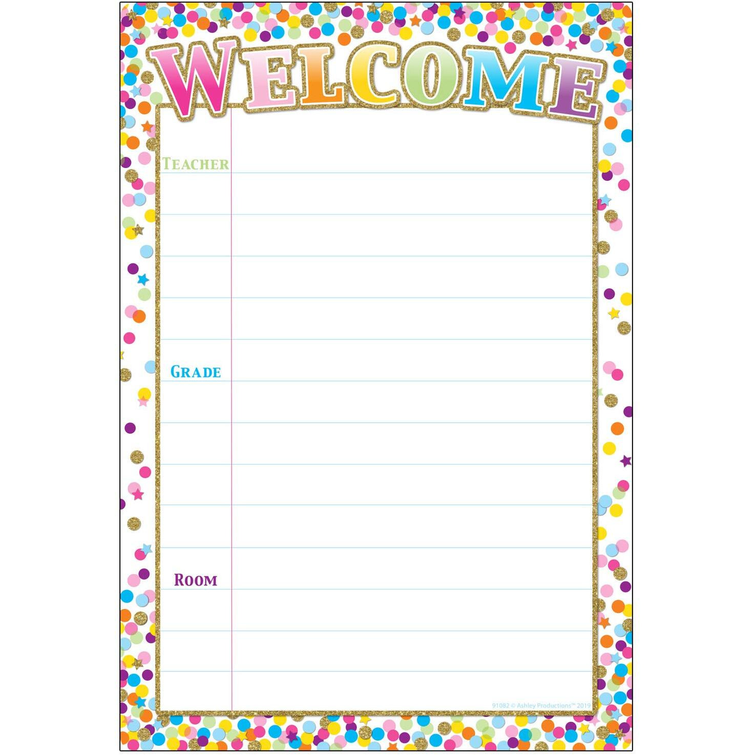 CONFETTI WELCOME 13 X 19 CHART