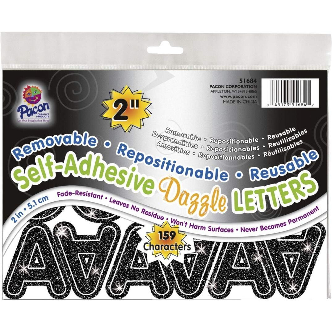 LETTERS BLACK DAZZLE PUFFY FONT 2IN