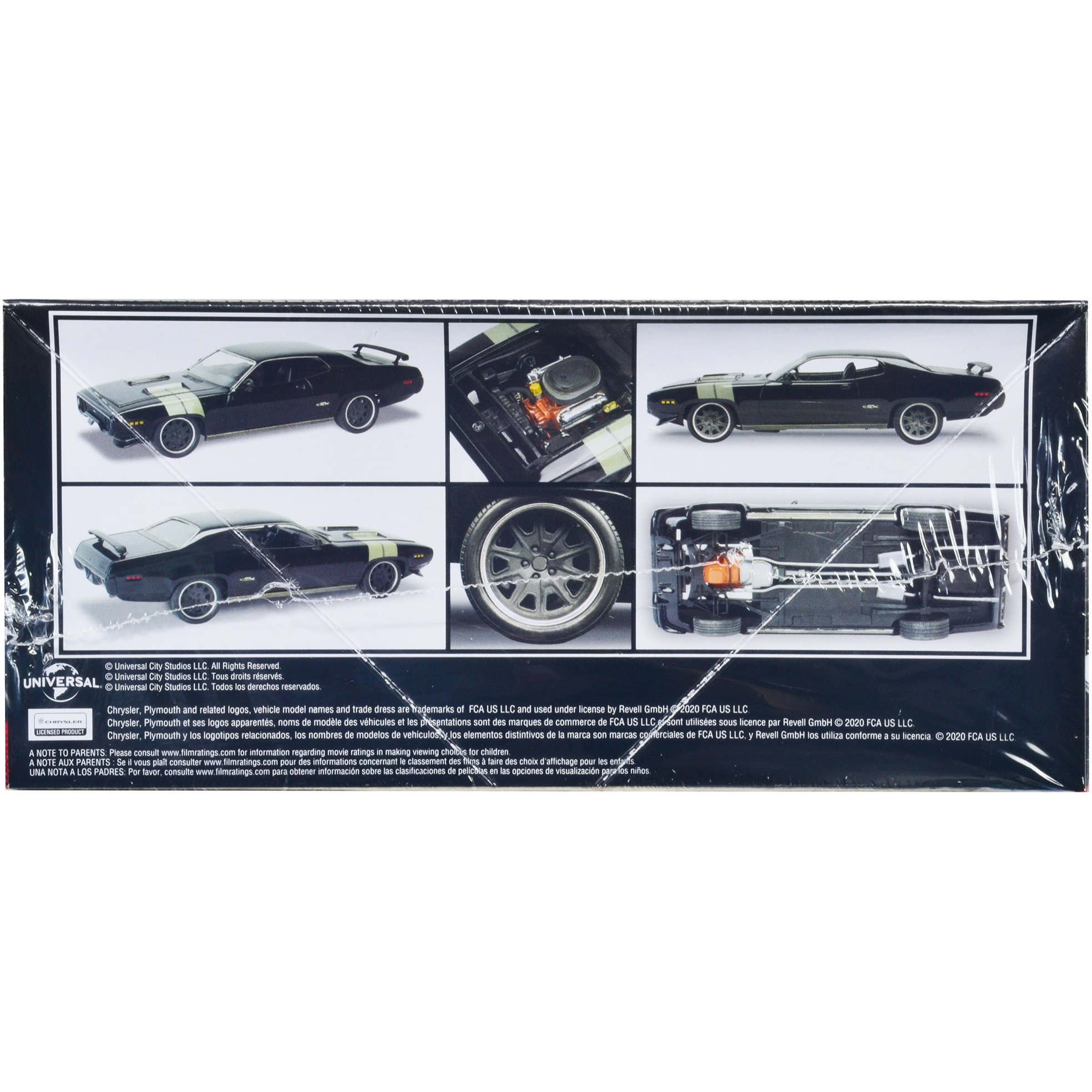 Level 4 Model Kit Dom's 1971 Plymouth GTX &quotFast & Furious" 1/24 Scale Model by Revell