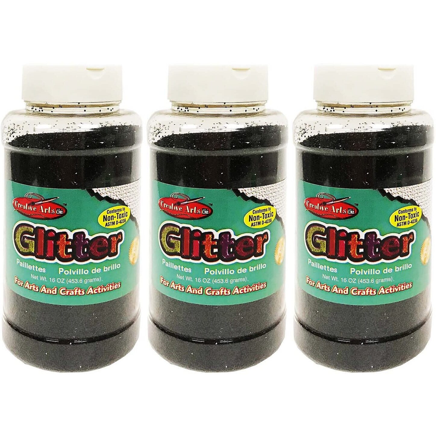 (3 EA) CREATIVE ARTS GLITTER 1LB