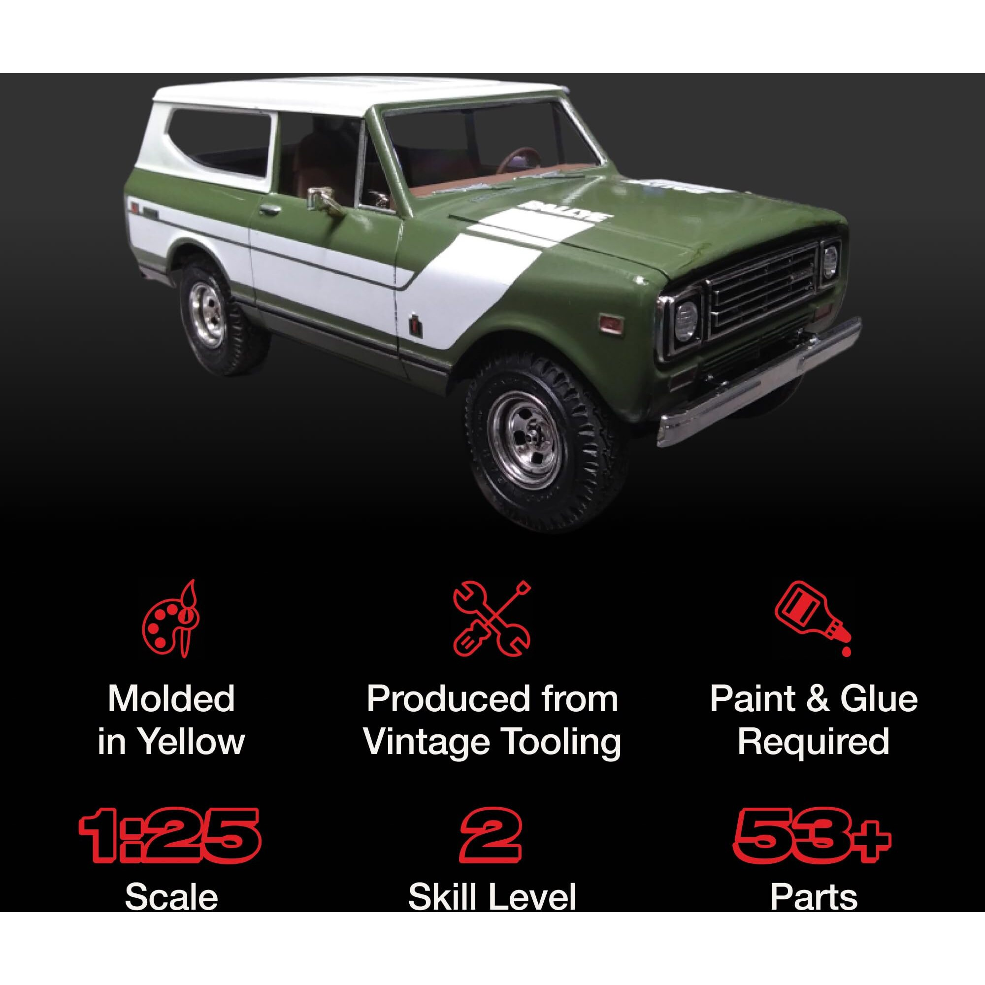 Skill 2 Model Kit IH International Harvester Scout II 1/25 Scale Model by AMT