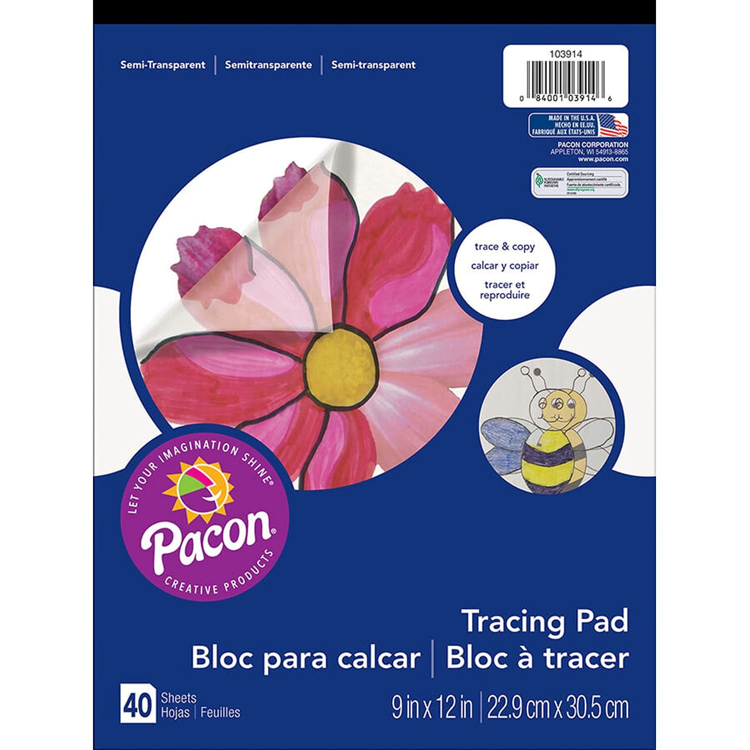 (6 EA) TRACING PAPER PAD 40 SHEETS