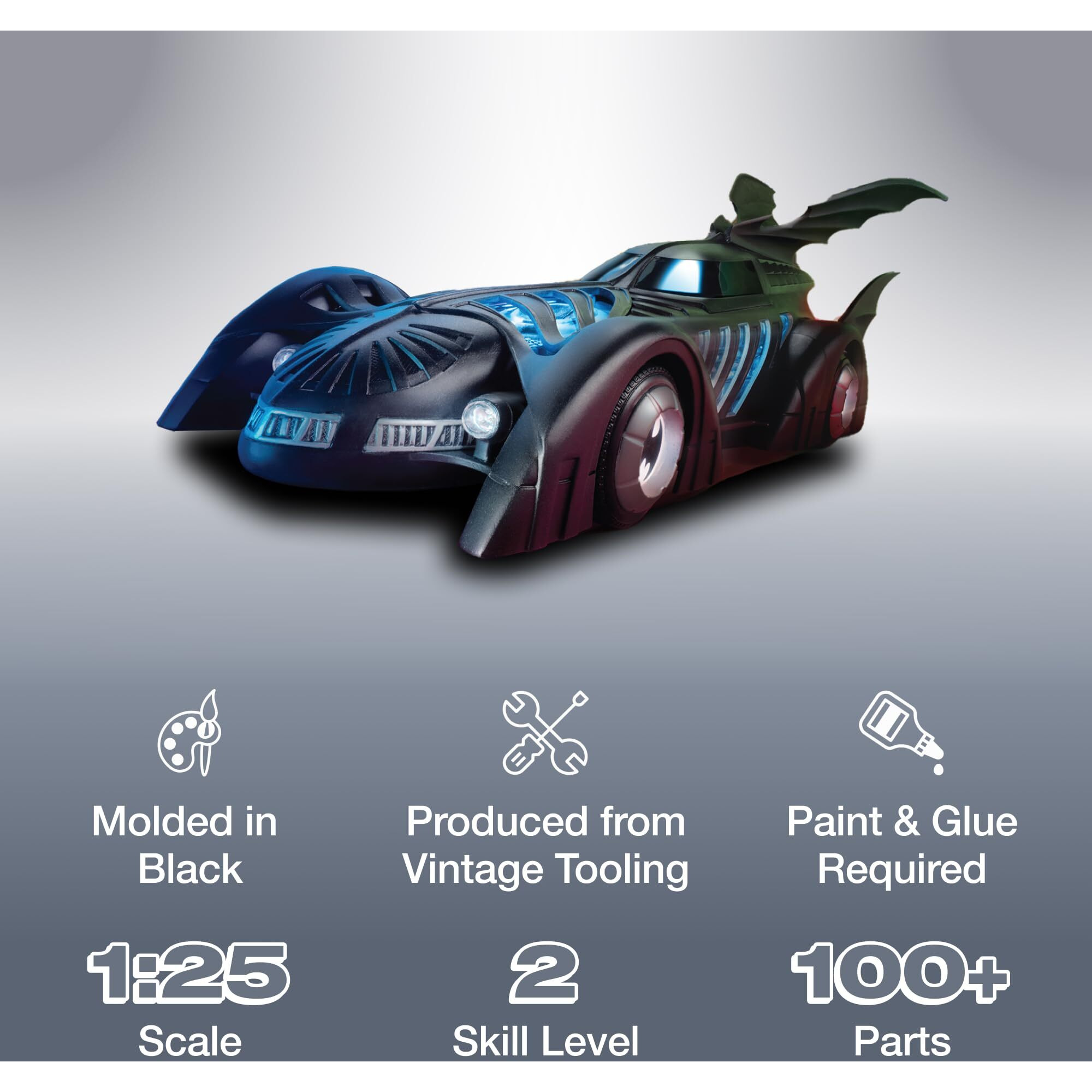 Skill 2 Model Kit Batmobile &quotBatman Forever" (1995) Movie 1/25 Scale Model by AMT