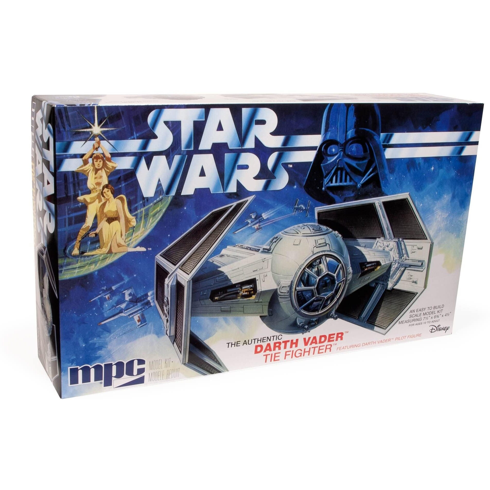 Skill 2 Model Kit Darth Vader's Tie Fighter &quotStar Wars Episode IV A New Hope" (1977) Movie by MPC