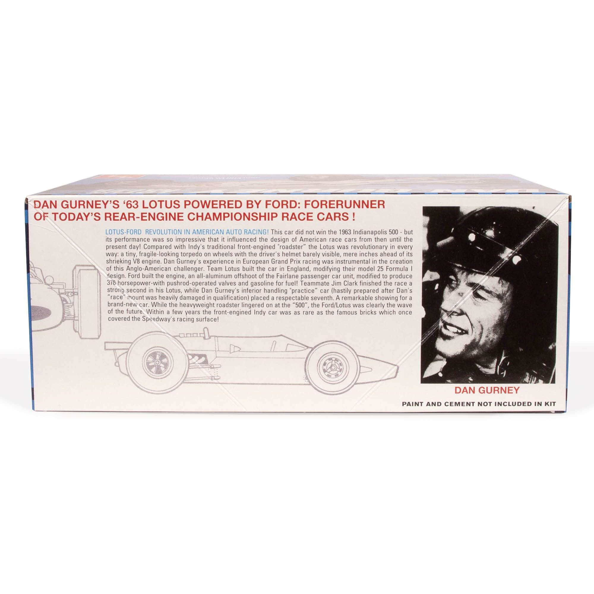 Skill 2 Model Kit Dan Gurney Lotus Racer 1/25 Scale Model by AMT