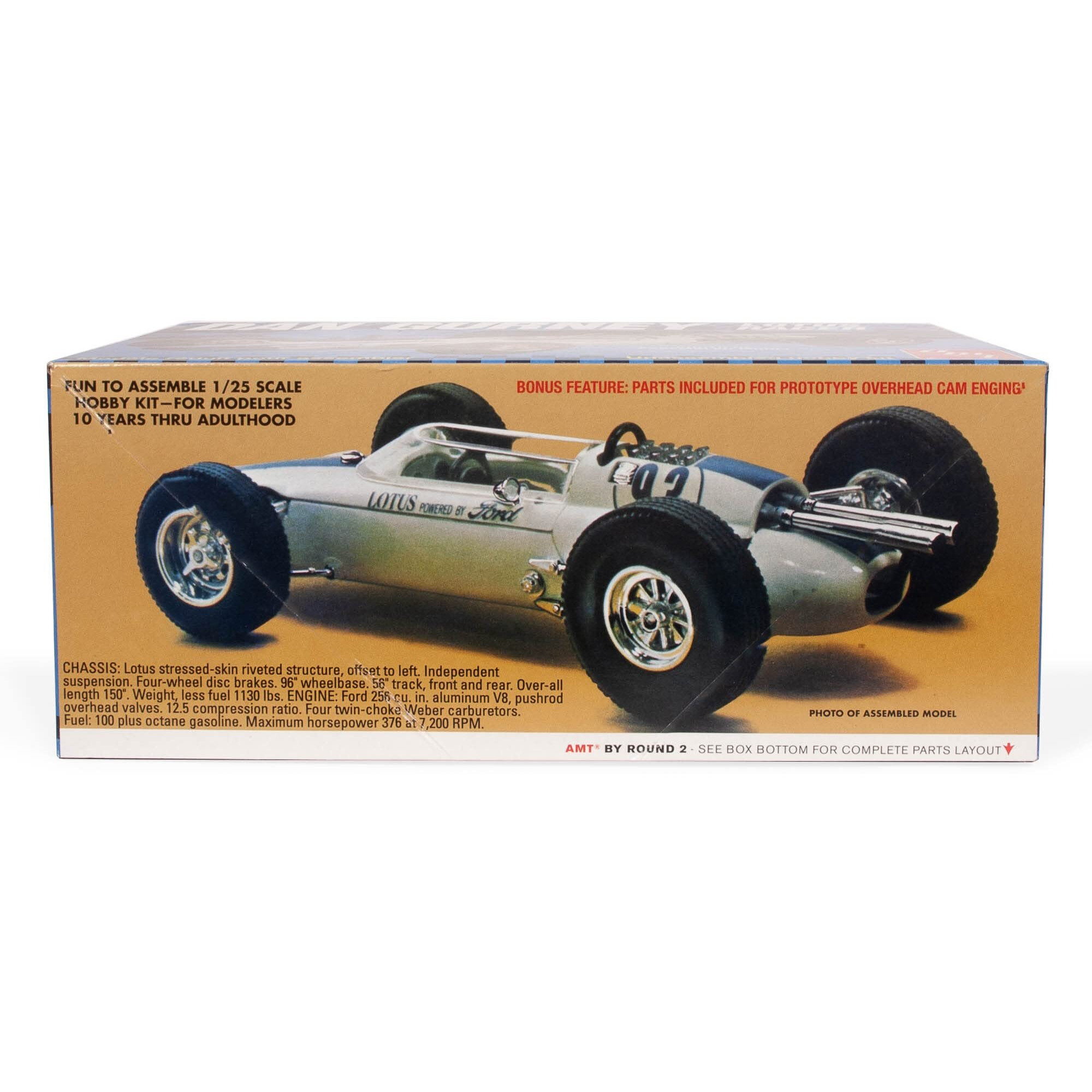 Skill 2 Model Kit Dan Gurney Lotus Racer 1/25 Scale Model by AMT