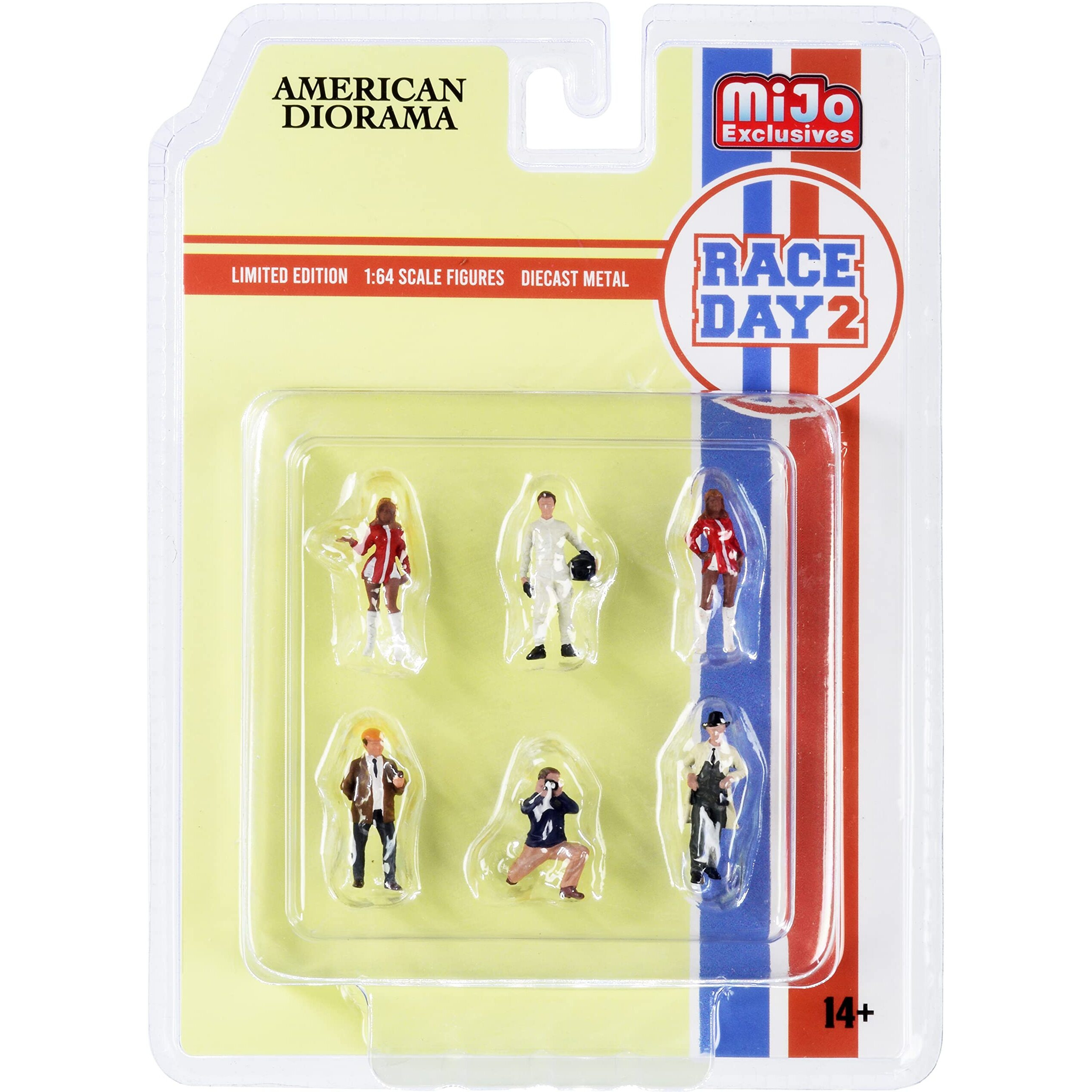 &quotRace Day 2" 6 piece Diecast Figurine Set for 1/64 Scale Models by American Diorama