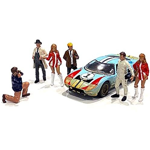 &quotRace Day 2" 6 piece Diecast Figurine Set for 1/64 Scale Models by American Diorama