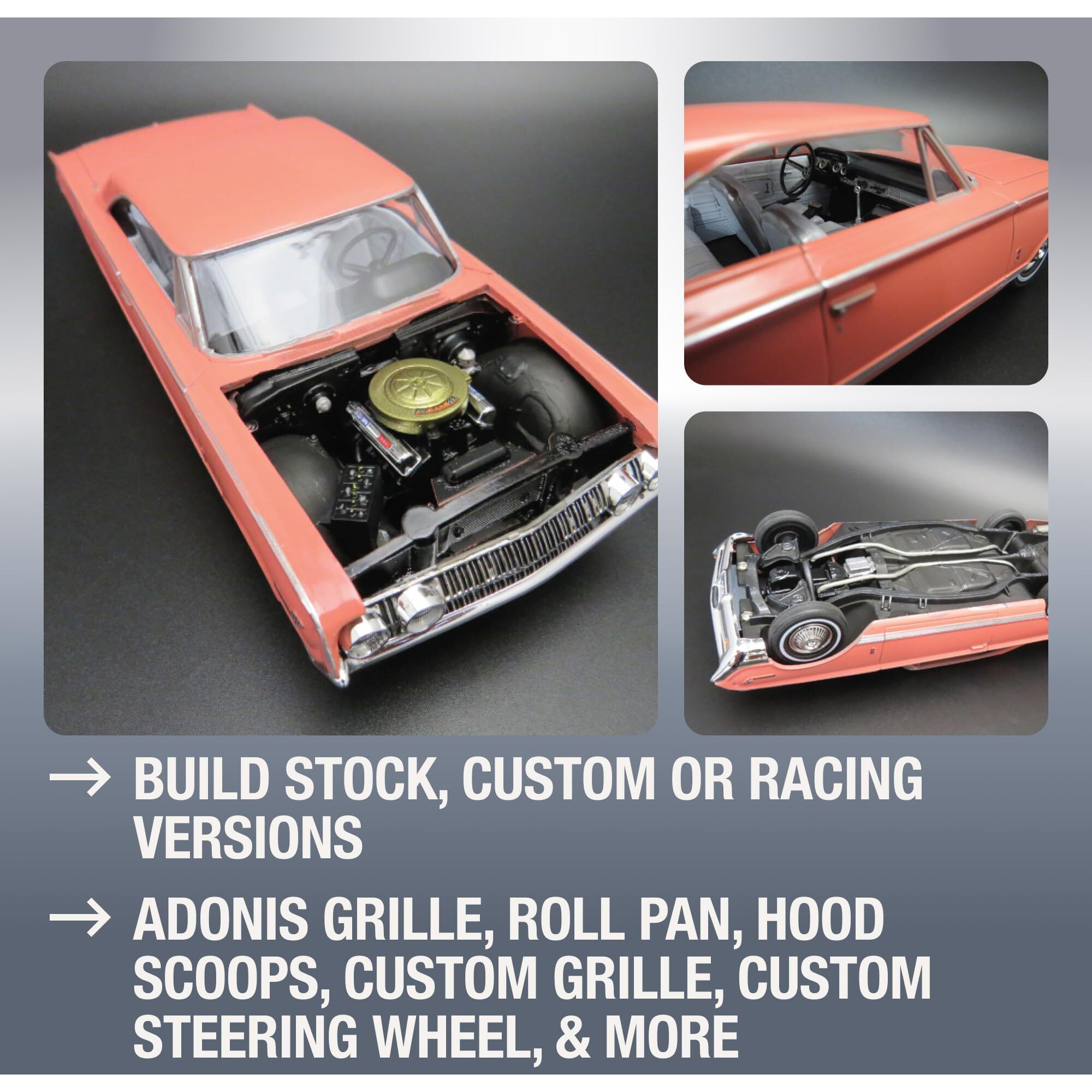 Skill 2 Model Kit 1964 Mercury Marauder Fastback 3-in-1 Kit 1/25 Scale Model by AMT