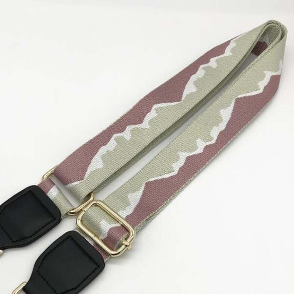 Pink Khaki Replacement Adjustable Bag Strap Wide Crossbody Shoulder Strap Messenger Bag Purse Handbag Belt