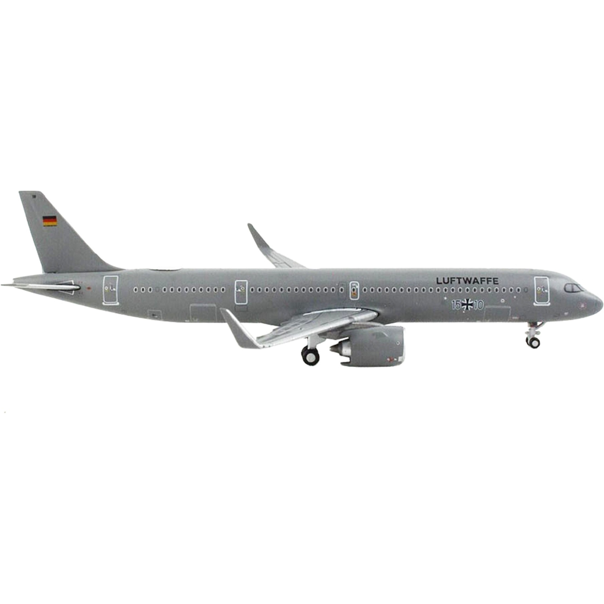 Airbus A321neo Transport Aircraft &quotGerman Luftwaffe" Gray &quotGemini Macs" Series 1/400 Diecast Model Airplane by GeminiJets
