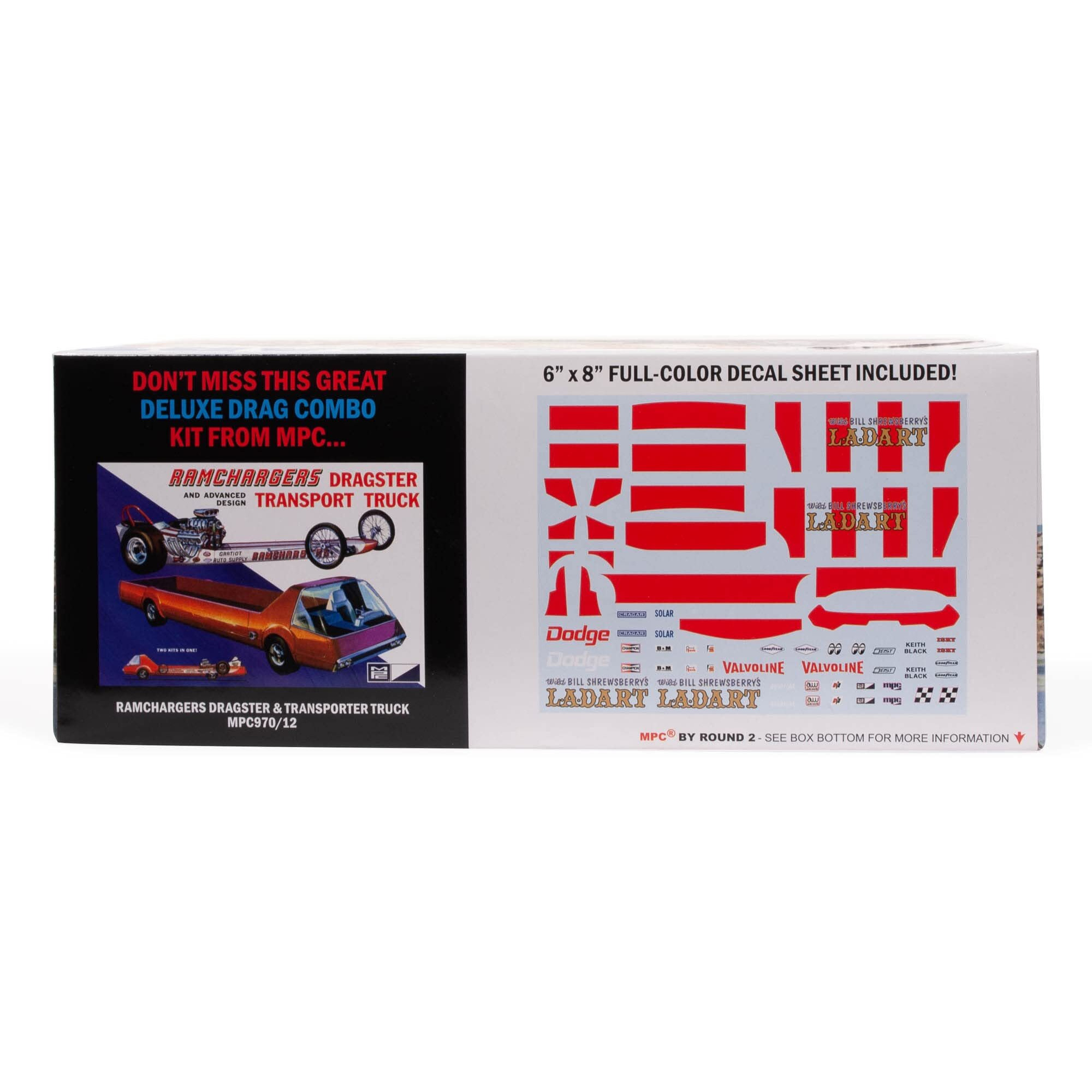 Skill 2 Model Kit Bill Shrewsberry's L.A. Dart Wheelstander Drag Car &quotLegends of the Quarter Mile" Series 1/25 Scale Model Car by MPC