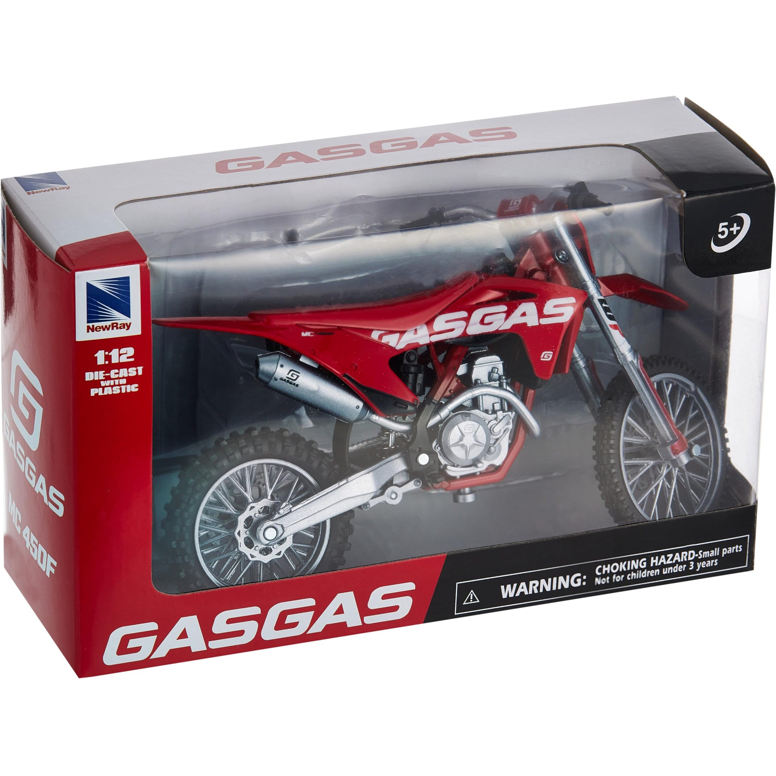 GasGas MC 450F Bike Motorcycle Red 1/12 Diecast Model by New Ray