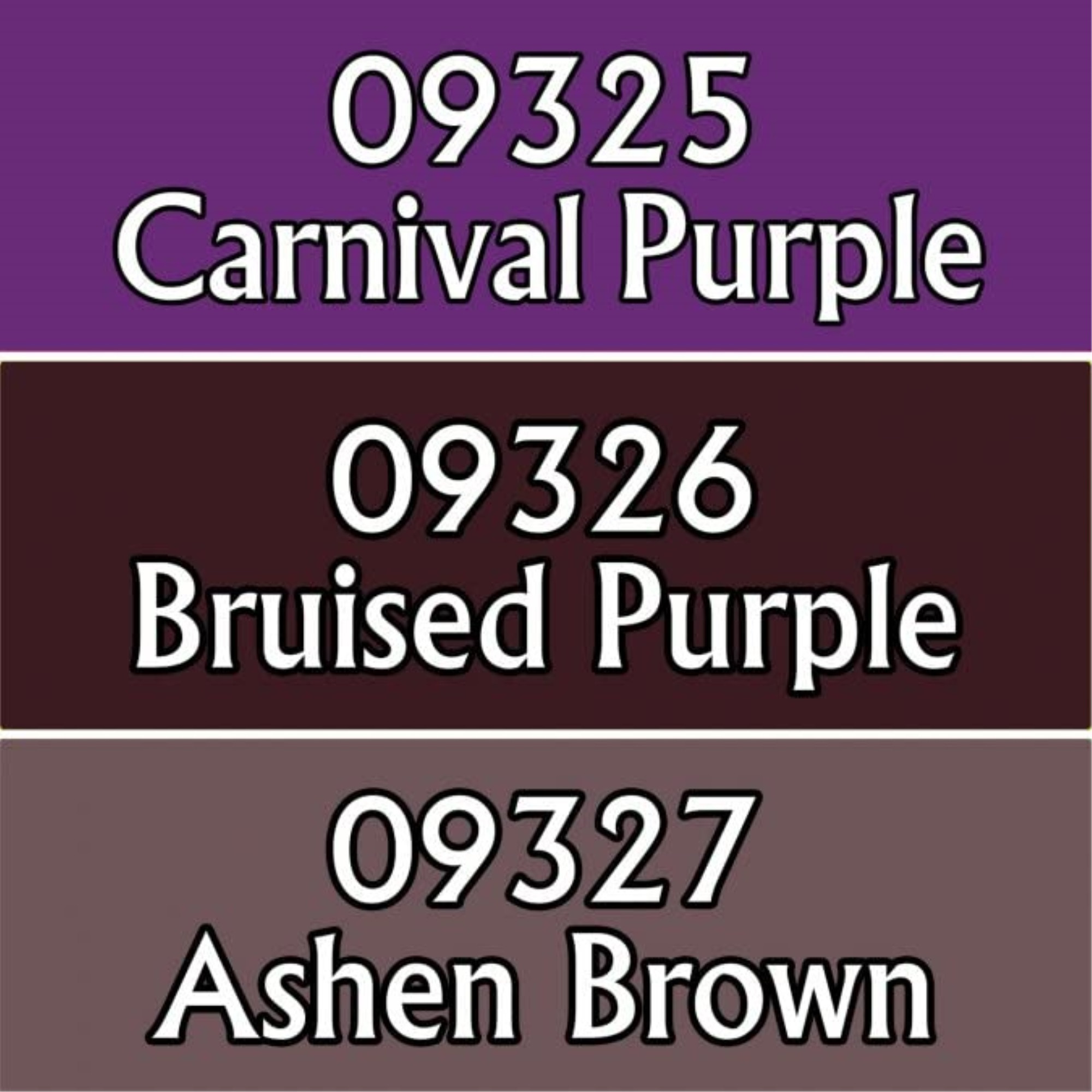 Purples Triad Acrylic Reaper Master Series Hobby Paint Dropper Bottles Reaper Miniatures