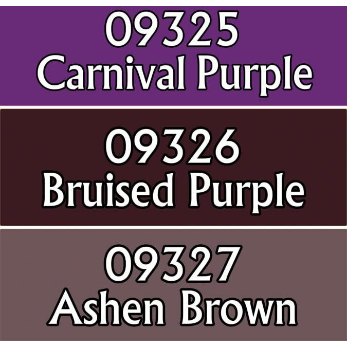 Purples Triad Acrylic Reaper Master Series Hobby Paint Dropper Bottles Reaper Miniatures