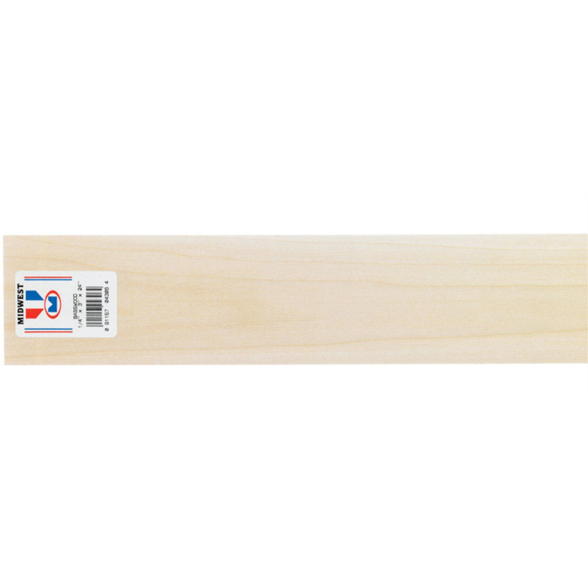 BASSWD SHEET 1/4X3X24"" (Pack of 5)