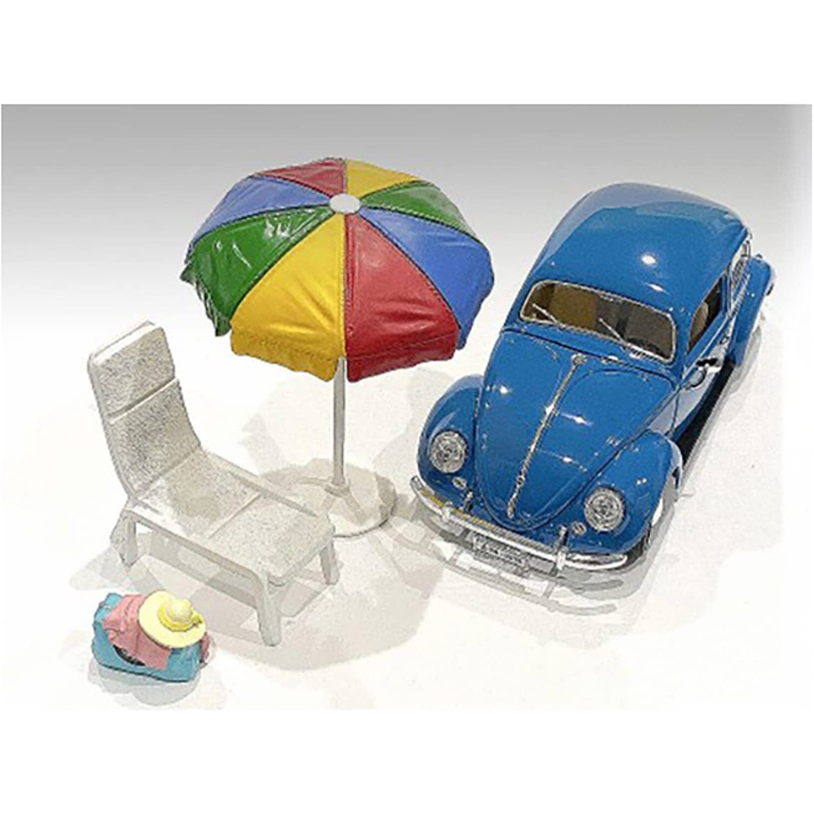 &quotBeach Girls" Accessories (Beach Chair and Beach Umbrella and Duffle Bag) for 1/24 Scale Models by American Diorama
