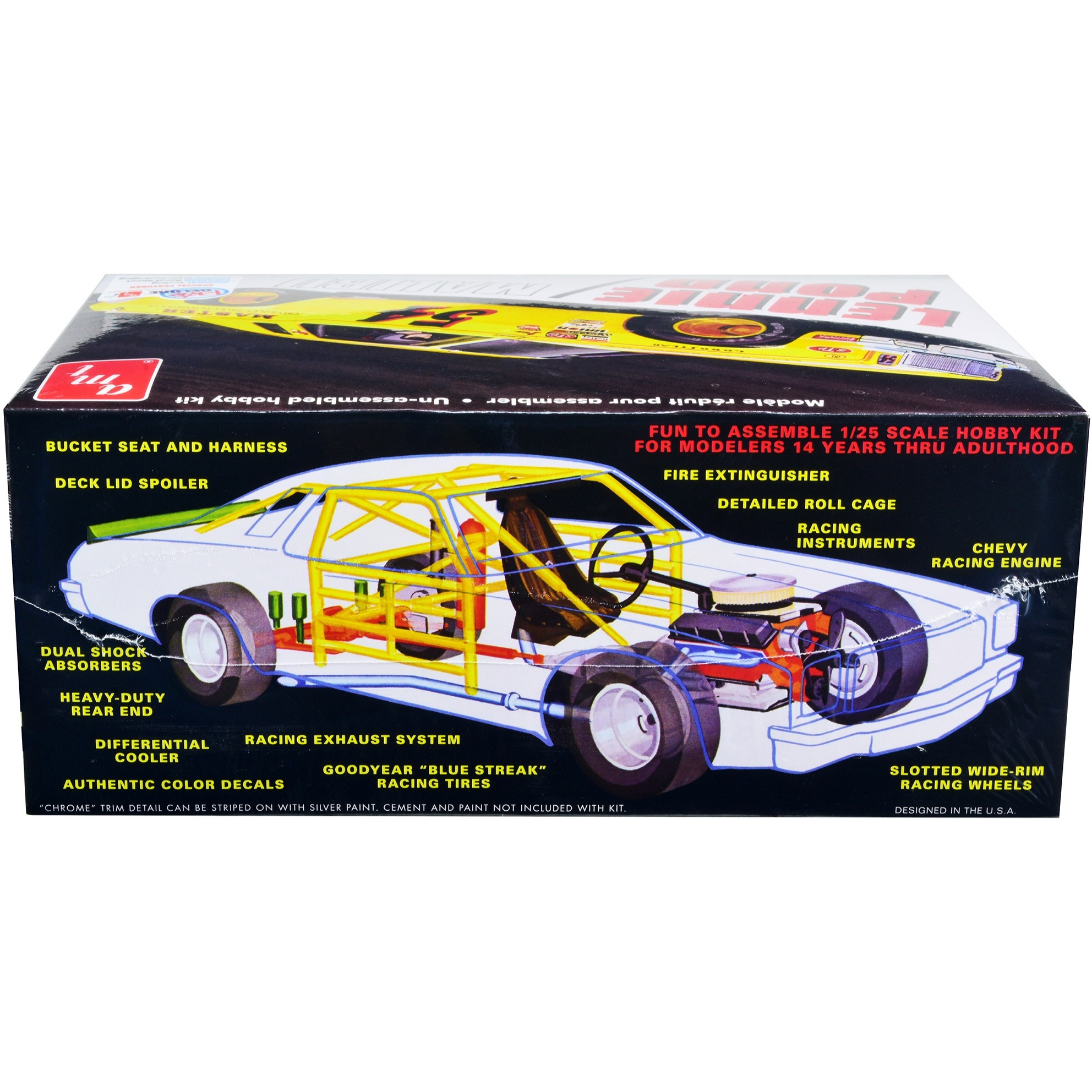 Skill 2 Model Kit 1974 Chevrolet Malibu Stock Car 54 Lennie Pond 1/25 Scale Model by AMT