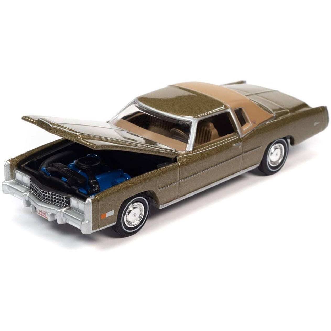 1975 Cadillac Eldorado Tarragon Gold Metallic with Rear Section of Roof Sandalwood Tan &quotLuxury Cruisers" Limited Edition to 14910 pieces Worldwide 1/64 Diecast Model Car by Auto World