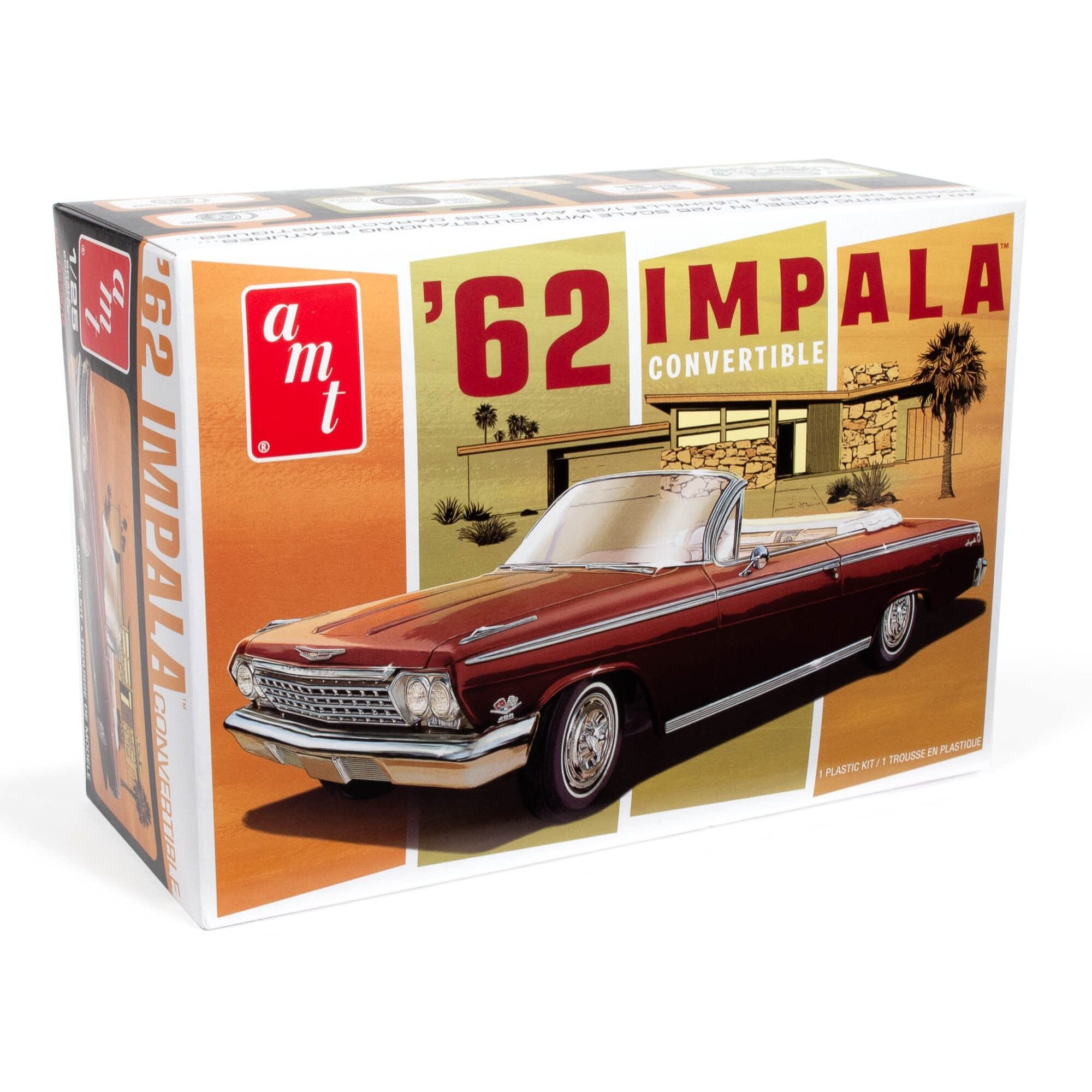 Skill 2 Model Kit 1962 Chevrolet Impala Convertible 1/25 Scale Model by AMT