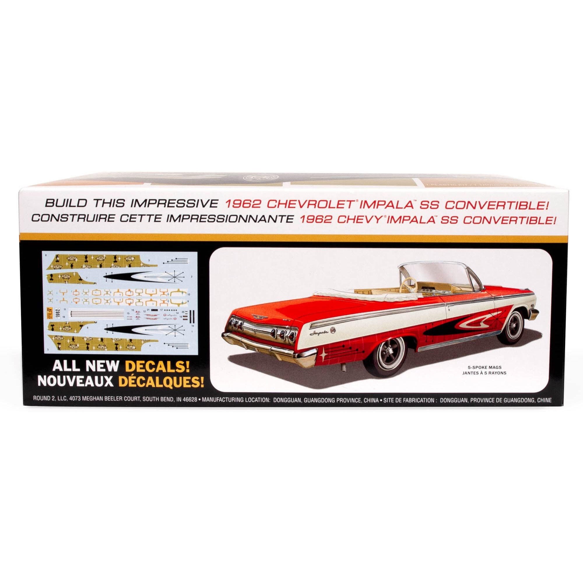 Skill 2 Model Kit 1962 Chevrolet Impala Convertible 1/25 Scale Model by AMT