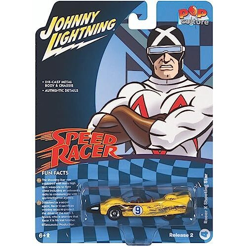 Racer X's Shooting Star (Raced Version) &quotSpeed Racer" (1967) TV Series &quotPop Culture" 2022 Release 2 1/64 Diecast Model Car by Johnny Lightning