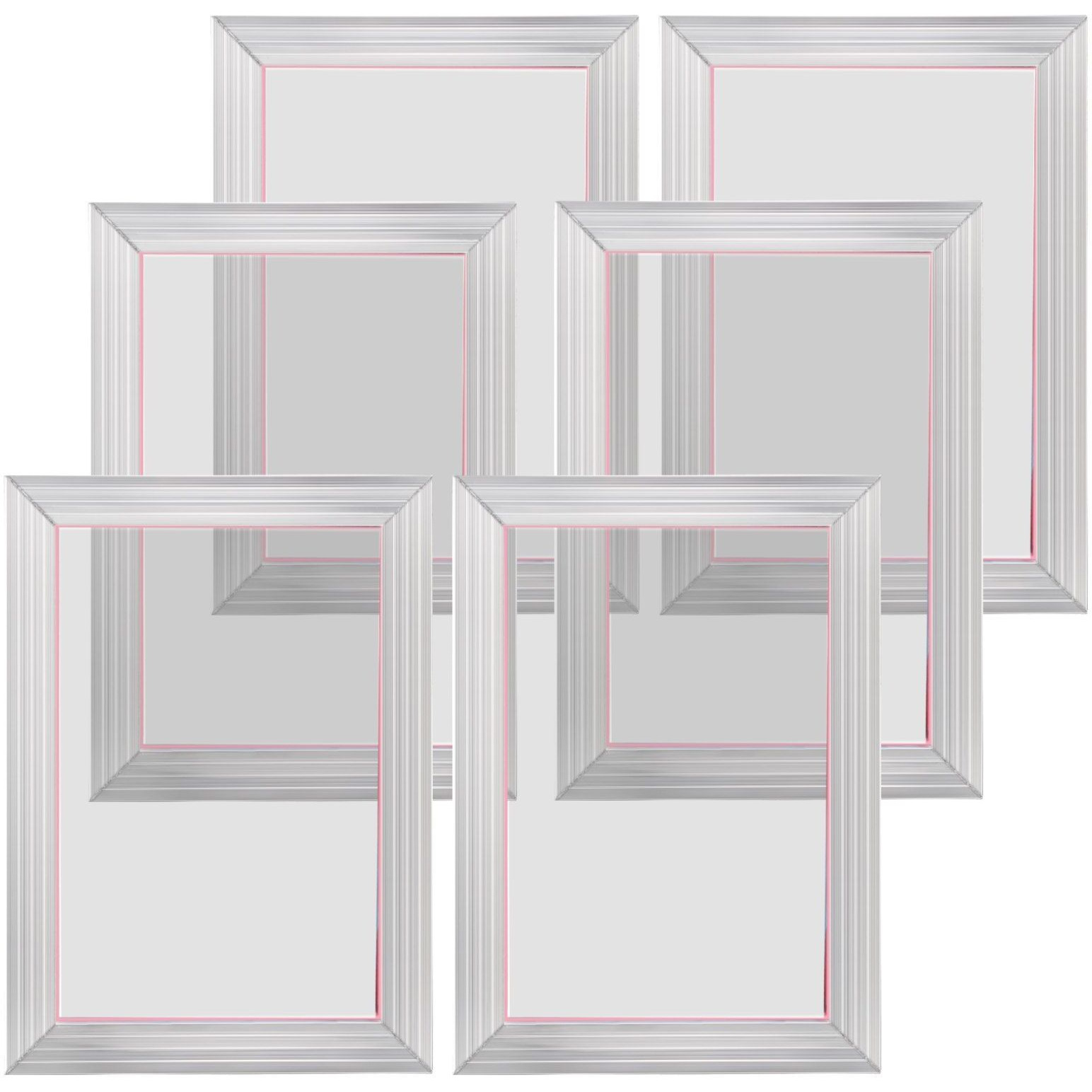 VEVOR Screen Printing Kit, 6 Pieces Aluminum Silk Screen Printing Frames, 10x14inch Silk Screen Printing Frame with 110 Count Mesh, High Tension Nylon Mesh and Sealing Tape for T-shirts DIY Printing