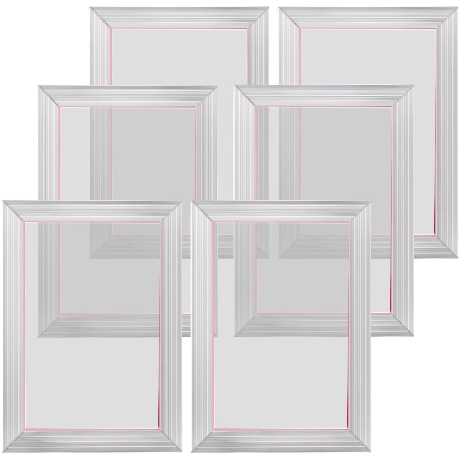 VEVOR Screen Printing Kit, 6 Pieces Aluminum Silk Screen Printing Frames, 10x14inch Silk Screen Printing Frame with 156 Count Mesh, High Tension Nylon Mesh and Sealing Tape for T-shirts DIY Printing