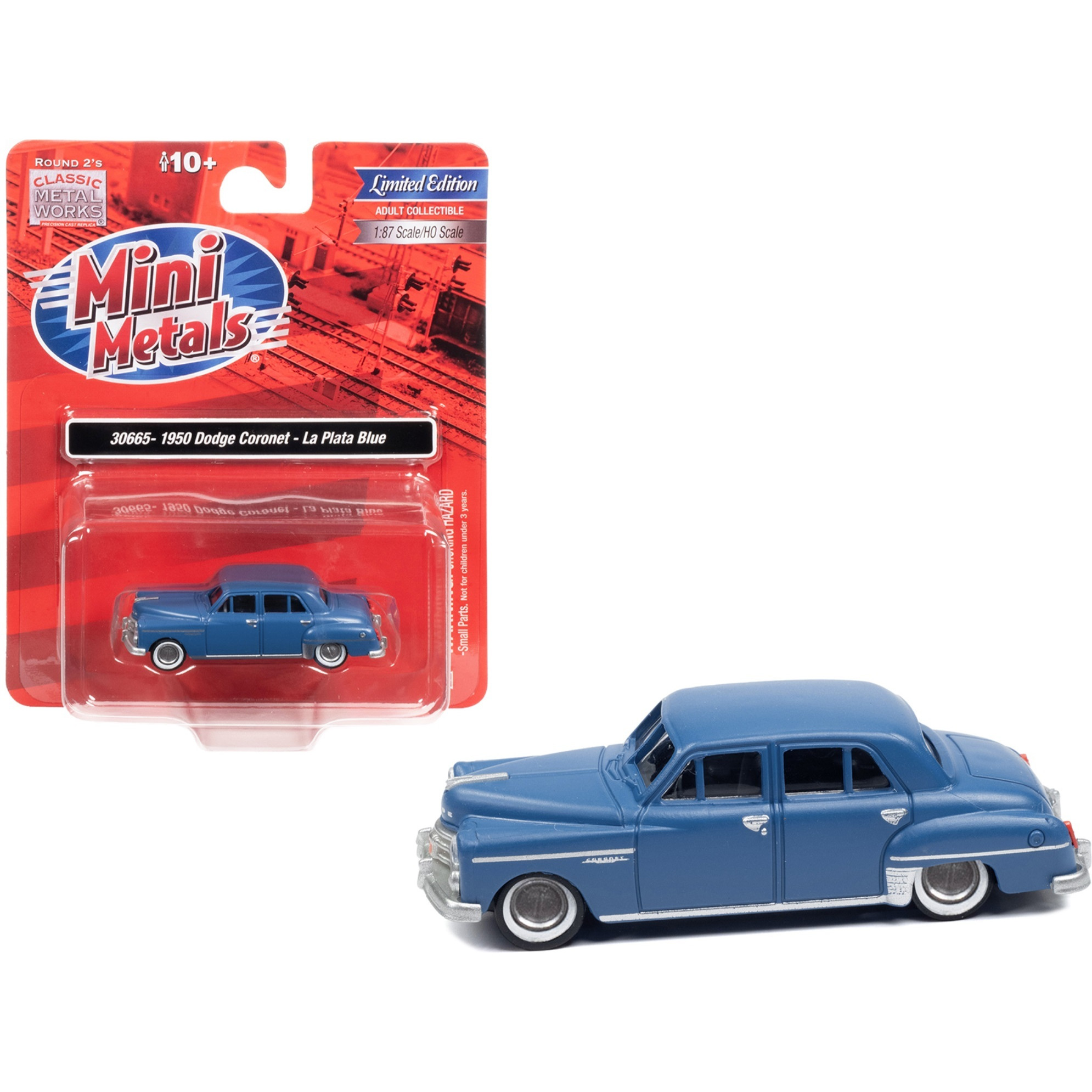 1950 Dodge Coronet La Plata Blue 1/87 (HO) Scale Model Car by Classic Metal Works