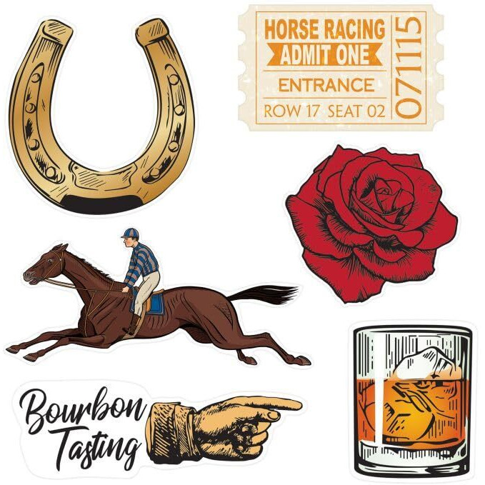 Vintage Horse Racing Mini Cutouts