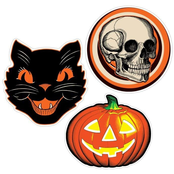 Plastic Vintage Halloween Cutouts