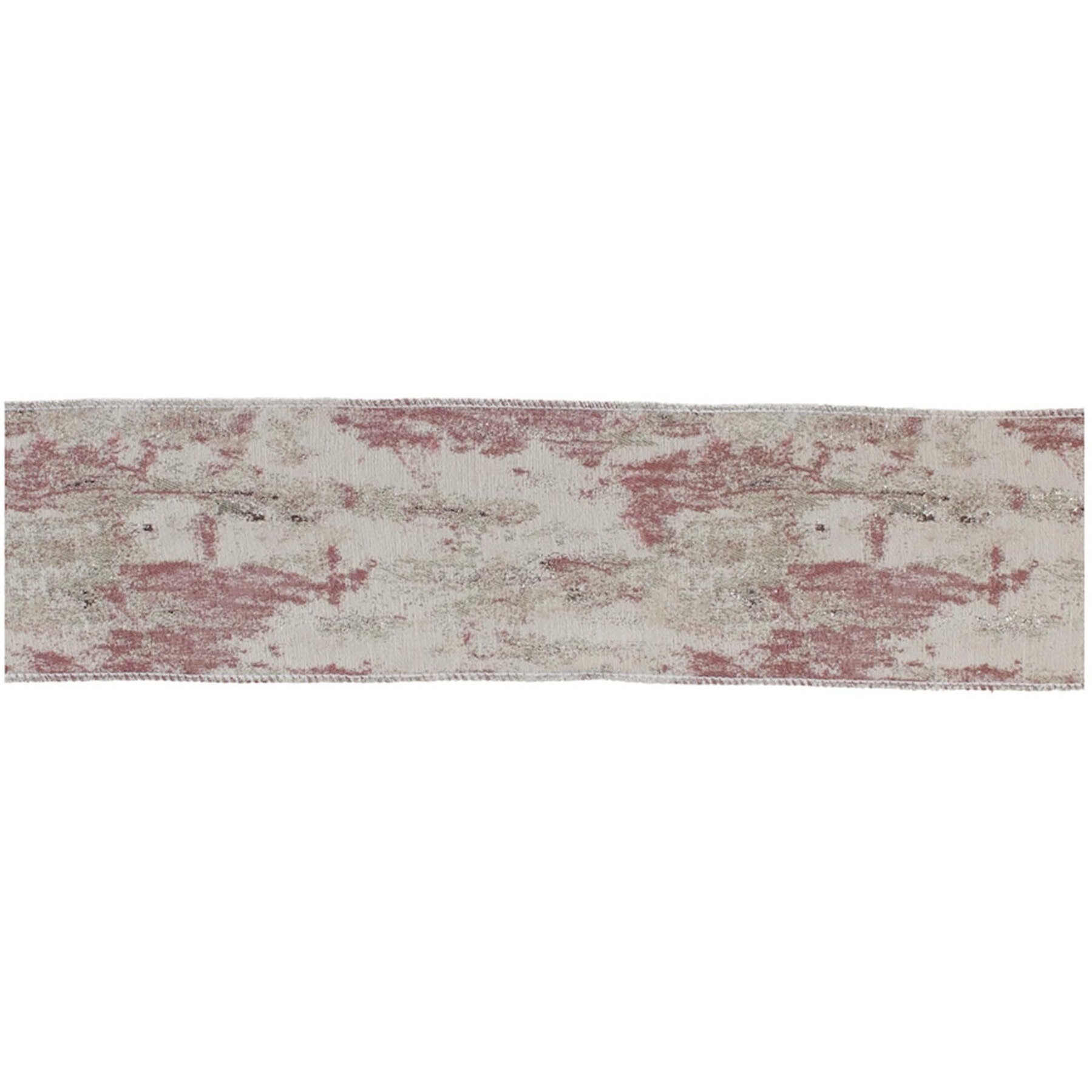 Pink and Silver Shimmer Wired Ribbon (Set of 2)