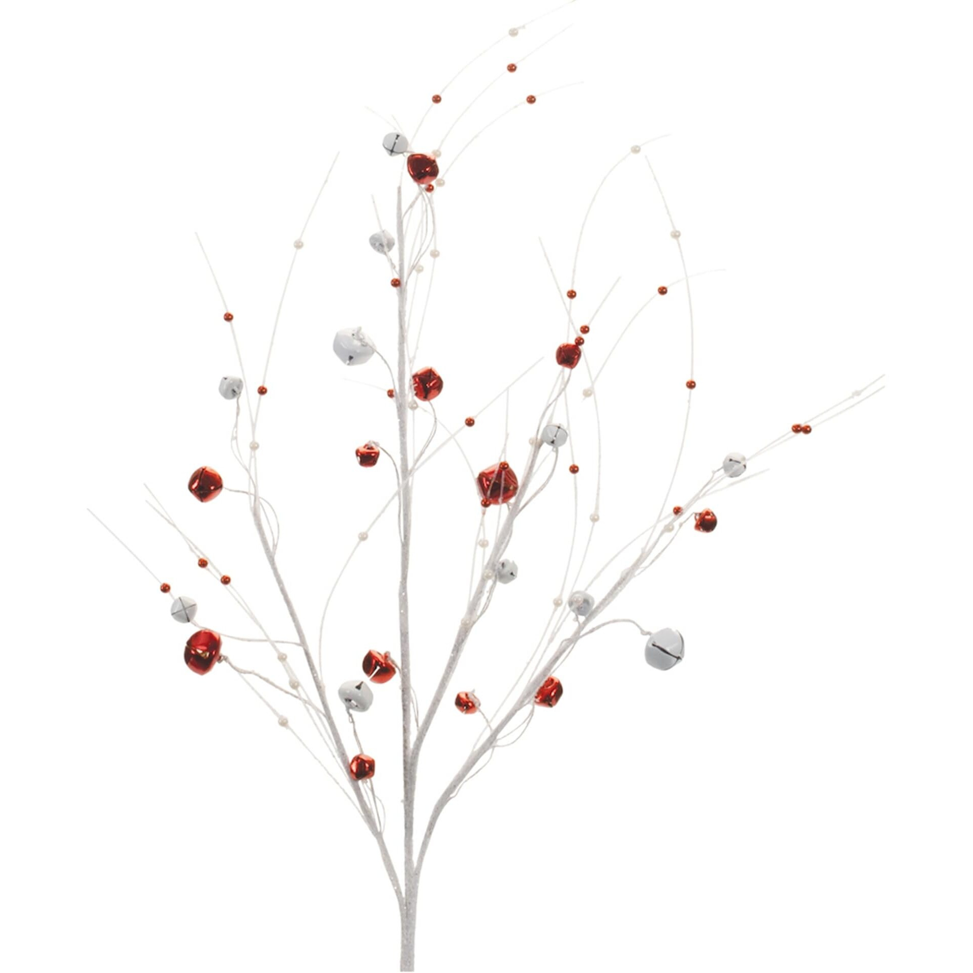 Glittered Sleigh Bell Berry Twig Spray (Set of 2)