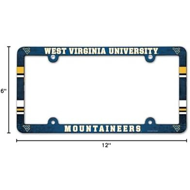 West Virginia Mountaineers License Plate Frame - Full Color