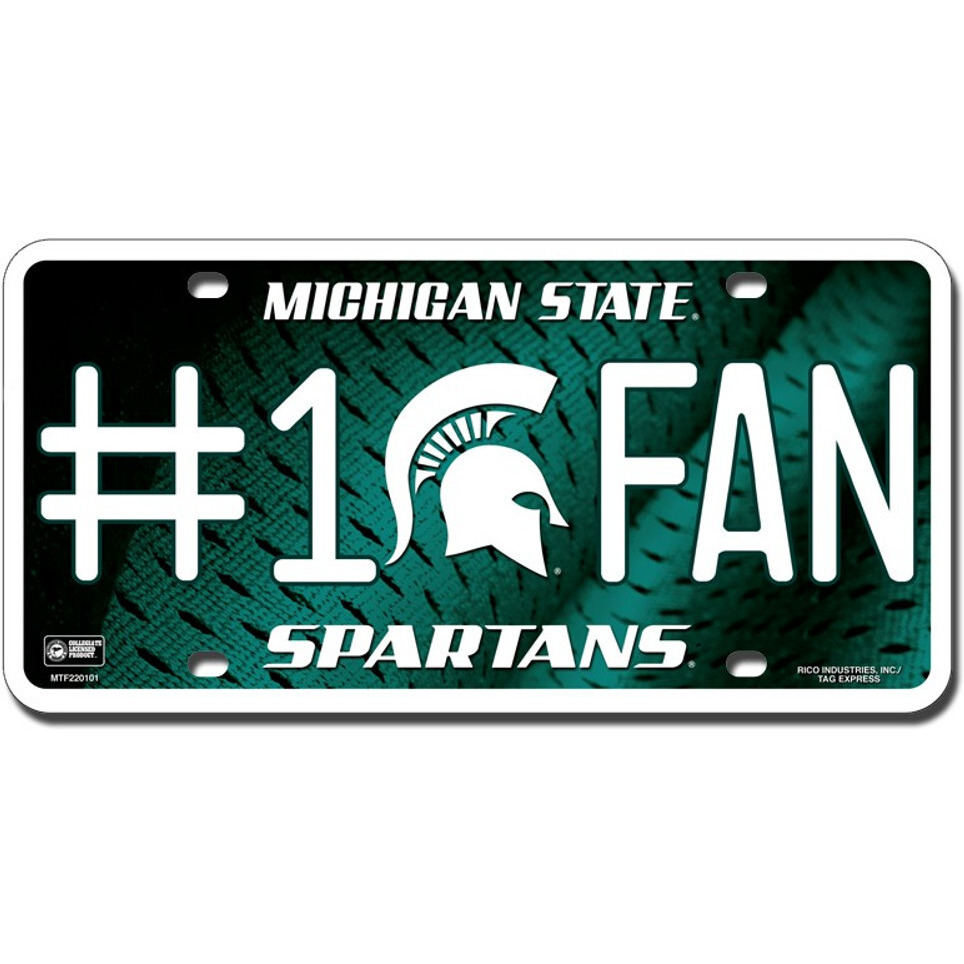 Michigan State Spartans License Plate 1 Fan