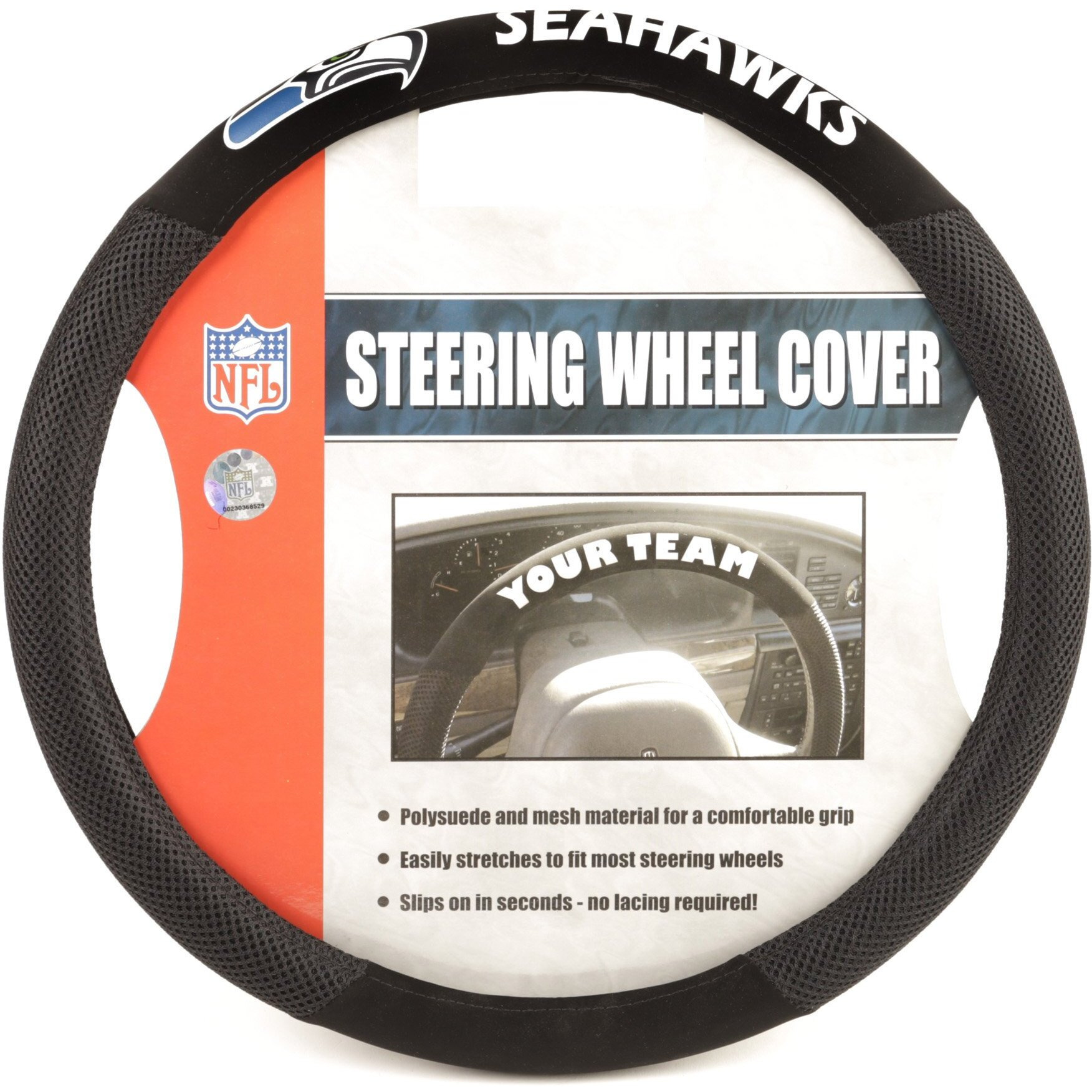 Seattle Seahawks Steering Wheel Cover Mesh Style CO