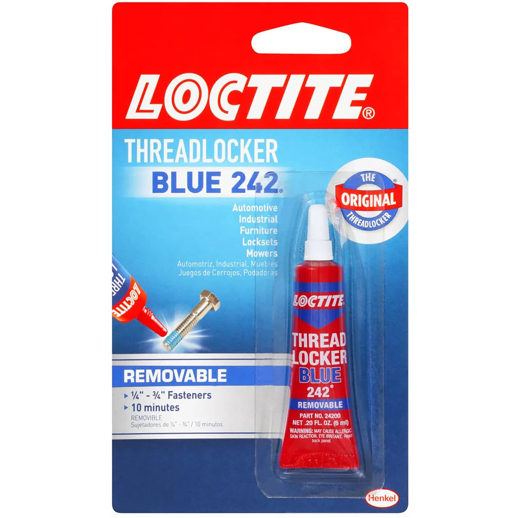 THREADLOCKER 242 BLUE (Pack of 1)