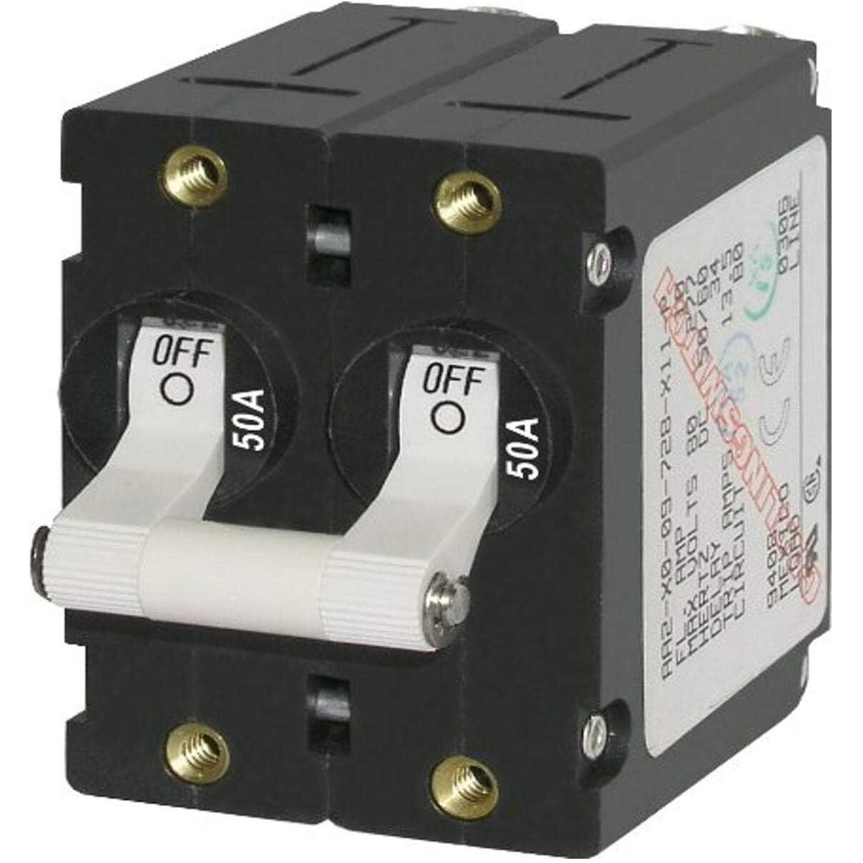 CIRCUIT BREAKER AA2TOGGLE 50A WHT