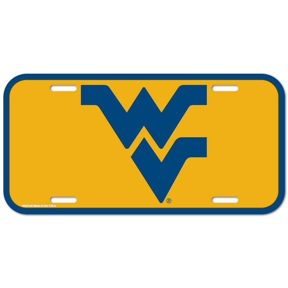 West Virginia Mountaineers License Plate Plastic