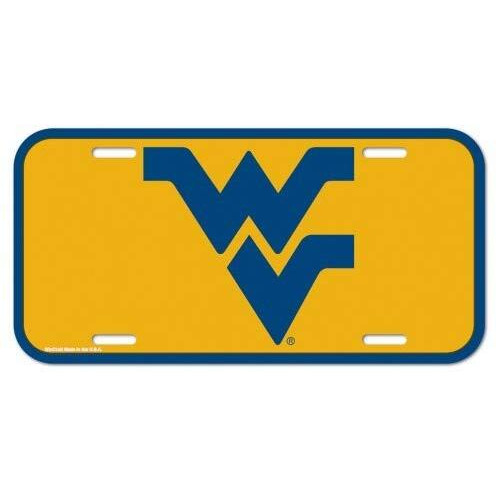 West Virginia Mountaineers License Plate Plastic