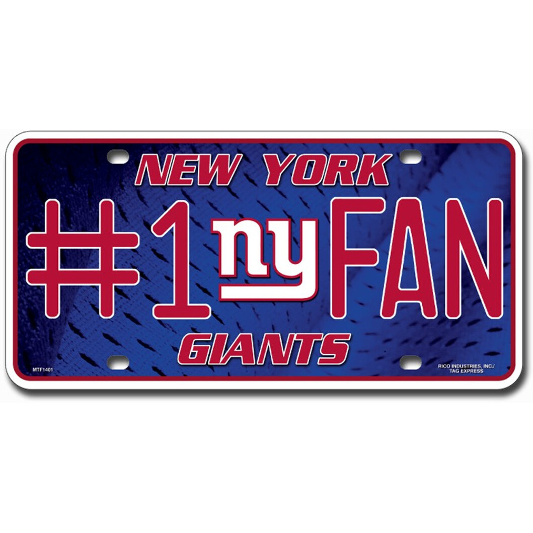 New York Giants License Plate 1 Fan