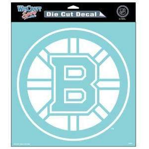 Boston Bruins Decal 8x8 Perfect Cut White
