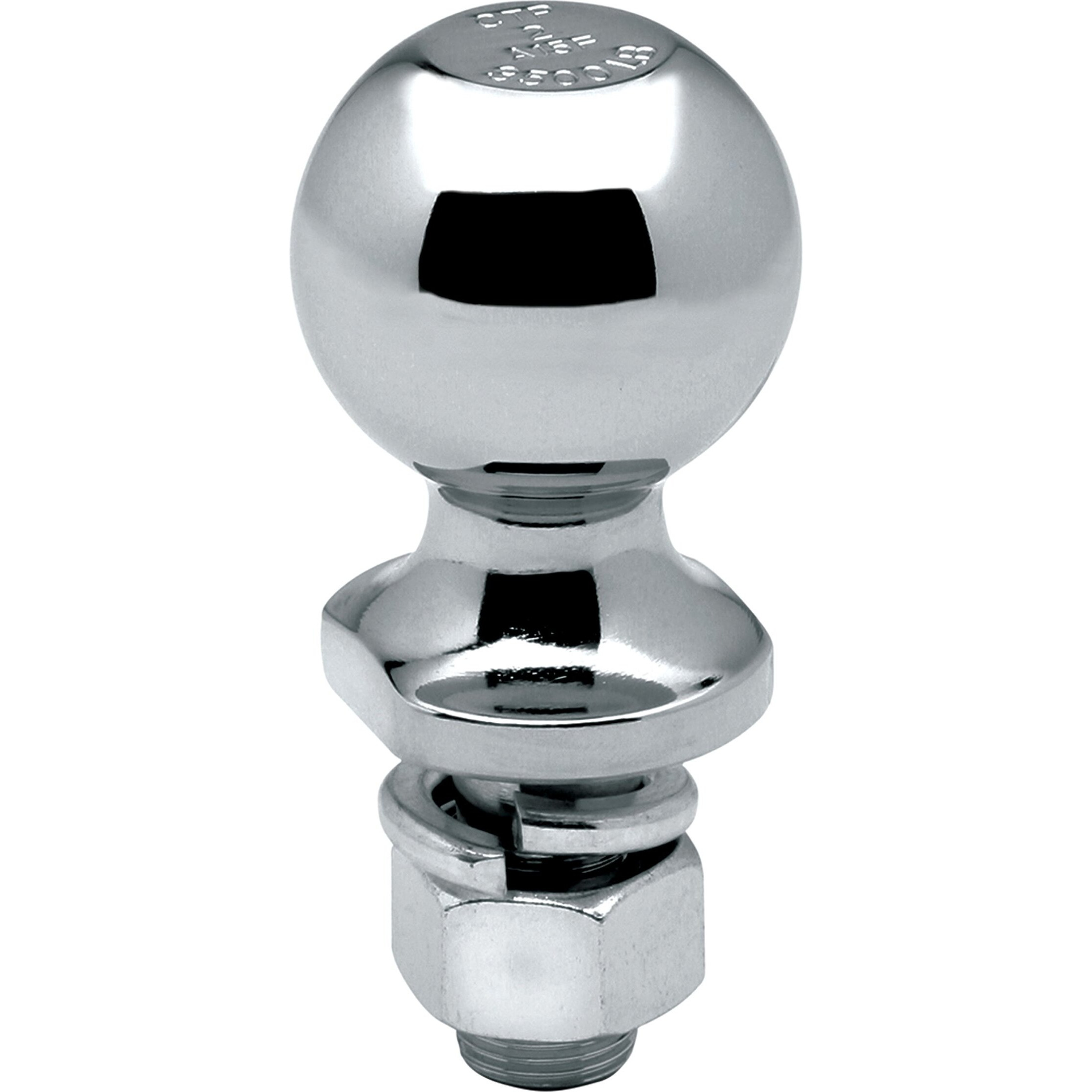 Reese 63822 Class II Hitch Ball, Chrome - 2" Ball x 3/4" x 2-3/8", 3,500 lbs.